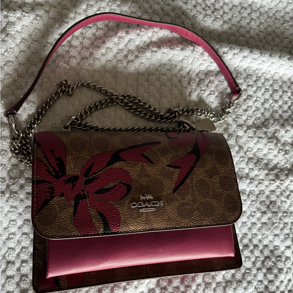 Coach Klare Crossbody Bag Signature Canvas With Bows